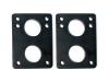 Skateboard Riserpads 3 mm in schwarz 